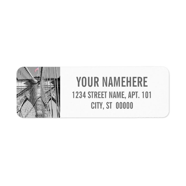 Brooklyn Bridge Return Address Label (Front)