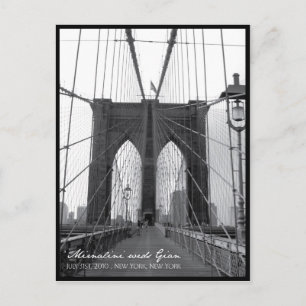 Brooklyn Bridge Save the Date Announcement Postcard