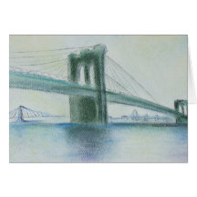 Brooklyn Bridge Serenity Art NYC Greeting Card