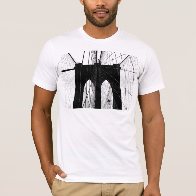 Brooklyn Bridge silhouette black T-Shirt (Front)