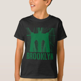 Brooklyn Bridge silhouette green T-Shirt