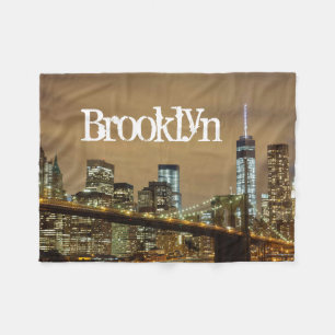 Brooklyn Bridge Skyline Fleece Blanket