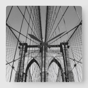 Brooklyn Bridge Square Wall Clock