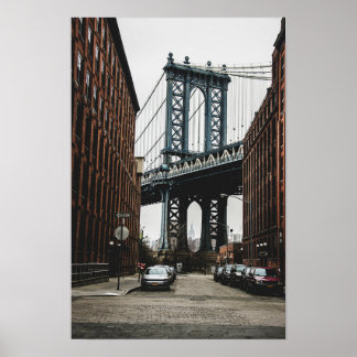Brooklyn Bridge Street View Poster