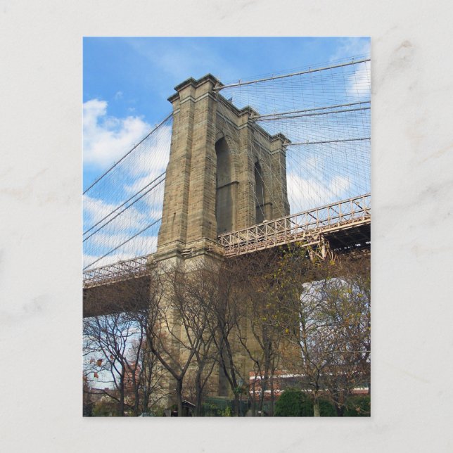 Brooklyn Bridge Tower Postcard (Front)