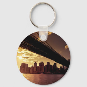 Brooklyn Bridge With New York City Skyscrapers Key Ring