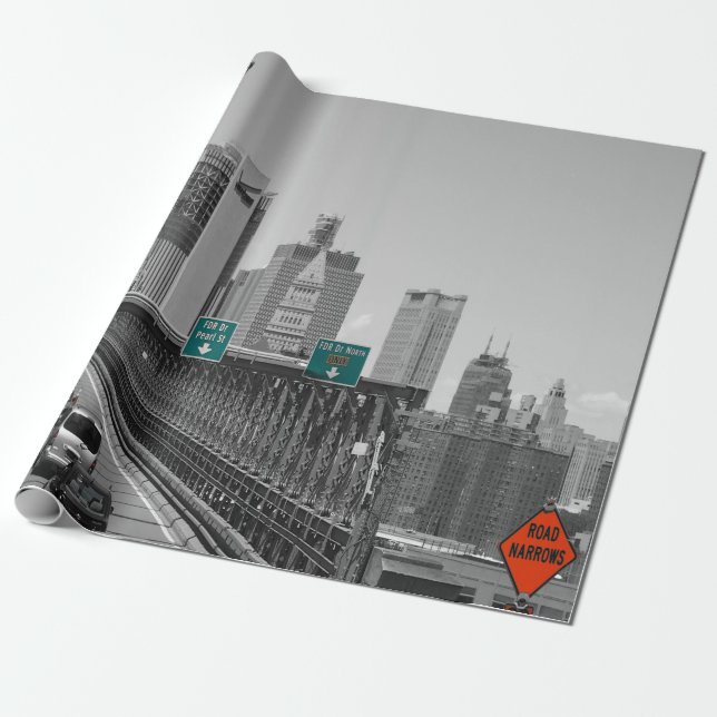 Brooklyn bridge wrapping paper (Unrolled)