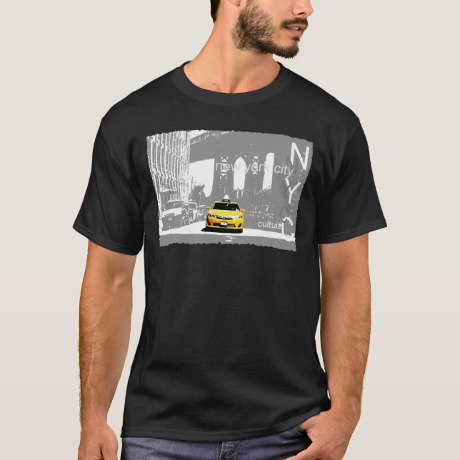 Brooklyn Bridge Yellow Taxi New York City Ny T-Shirt (Front)