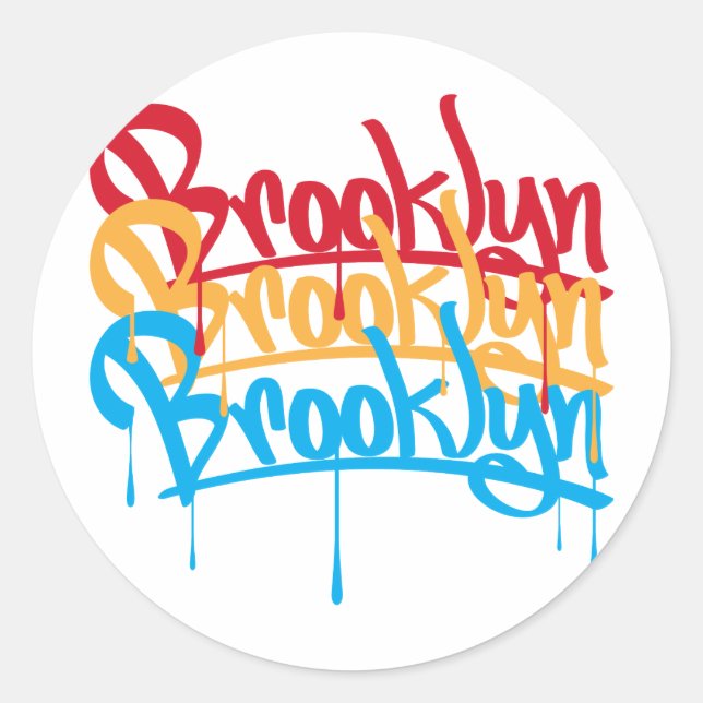 Brooklyn Colours Classic Round Sticker (Front)