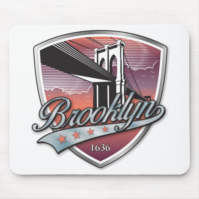 Brooklyn Design Silver Mouse Pad (Front)