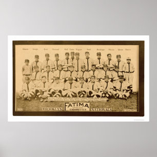 Brooklyn Dodgers Baseball 1913 Poster