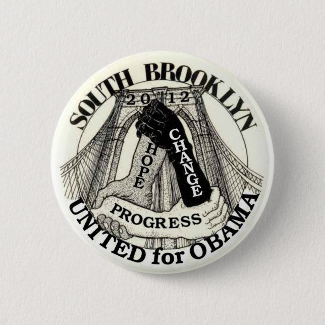 Brooklyn for Obama 2012 6 Cm Round Badge (Front)