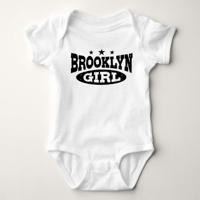 Brooklyn Girl Baby T-Shirt Bodysuit (Front)