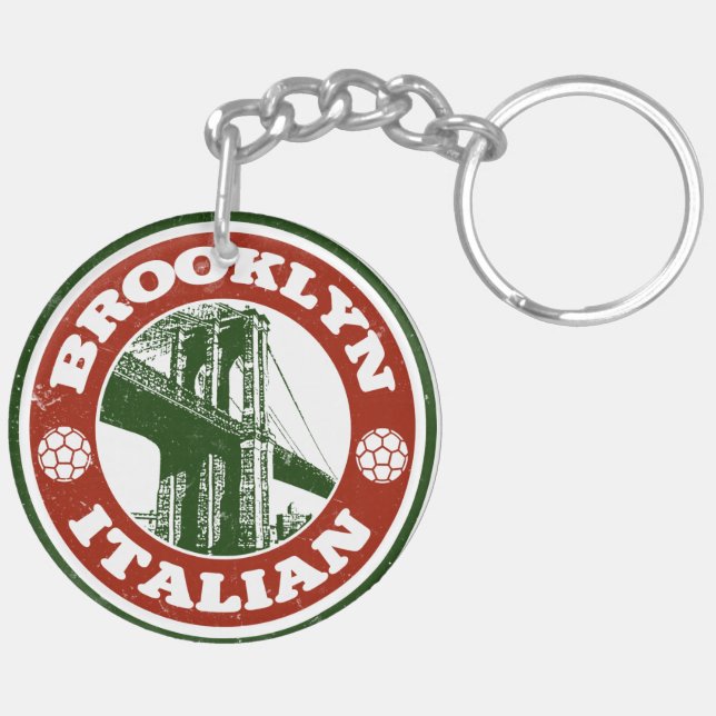 Brooklyn Italian American Key Ring (Back Left)