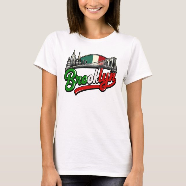 Brooklyn Italian Retro Style  T-Shirt (Front)