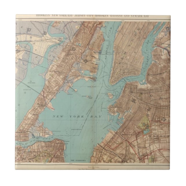 Brooklyn, Jersey City, and Hoboken Ceramic Tile (Front)