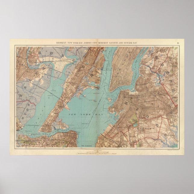 Brooklyn, Jersey City, and Hoboken Poster (Front)