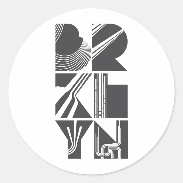 Brooklyn Lines Classic Round Sticker (Front)