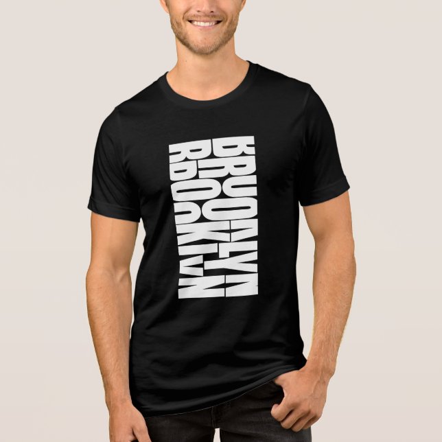 Brooklyn men's Short sleeve Tri-Blend Shirt (Front)
