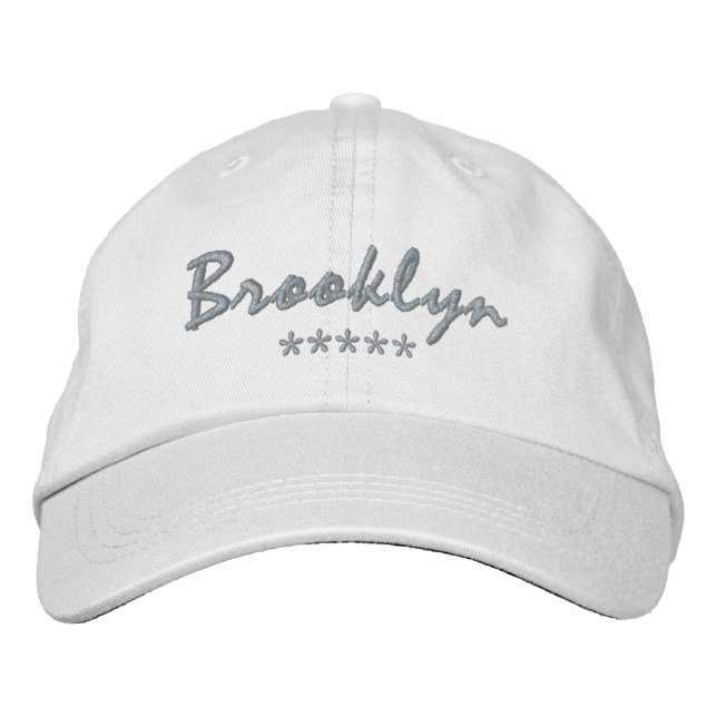 Brooklyn Name Embroidered Hat (Front)