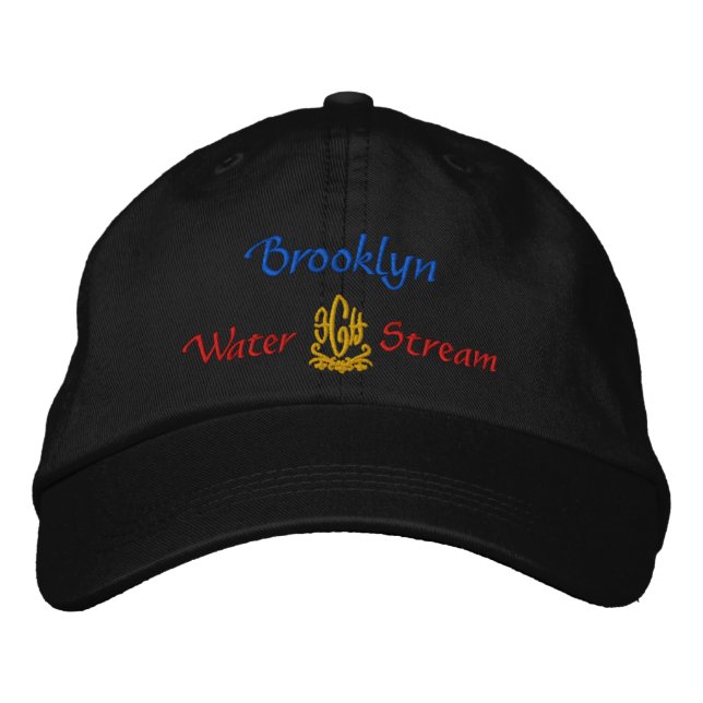 Brooklyn Name With English Meaning Black Embroidered Hat (Front)