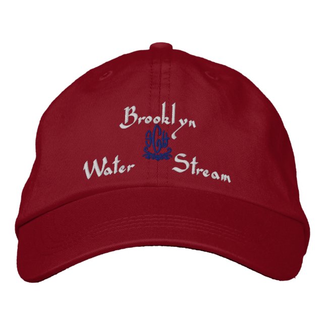 Brooklyn Name With English Meaning Red Embroidered Hat (Front)