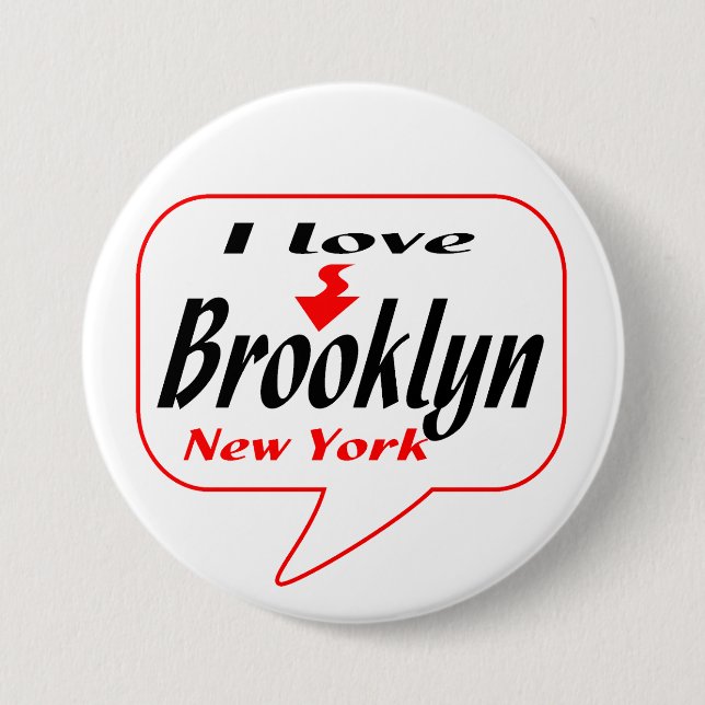 Brooklyn New York 7.5 Cm Round Badge (Front)
