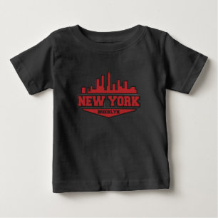Brooklyn New York Block Style Script Baby T-Shirt
