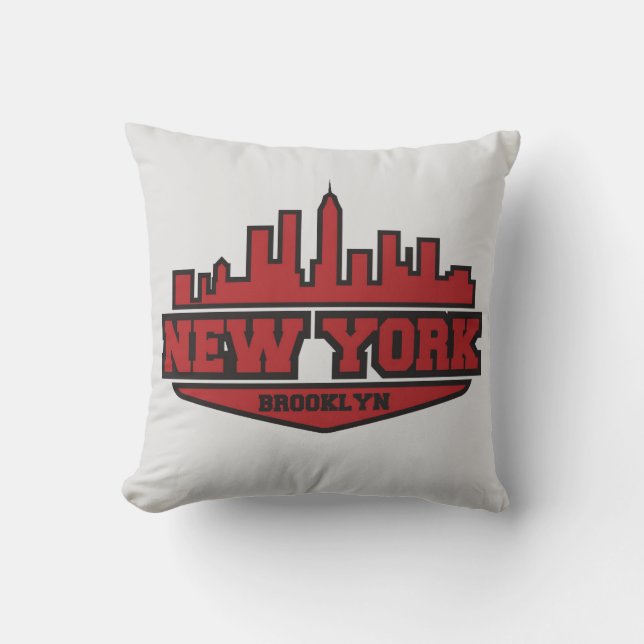 Brooklyn New York | Block Style Script Cushion (Front)