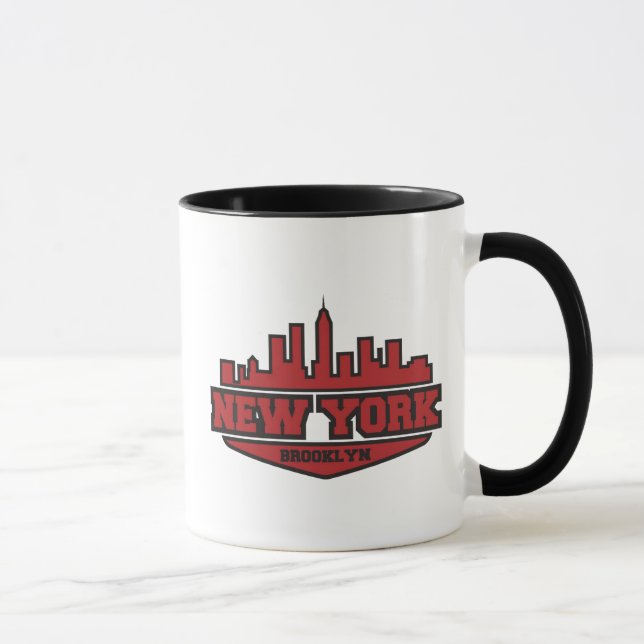 Brooklyn New York | Block Style Script Mug (Right)