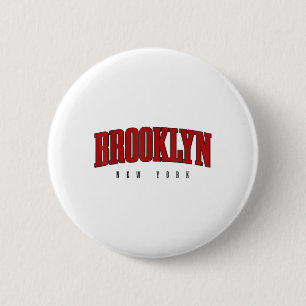 Brooklyn New York City Pride Nyc Ny Retro Sports S 6 Cm Round Badge