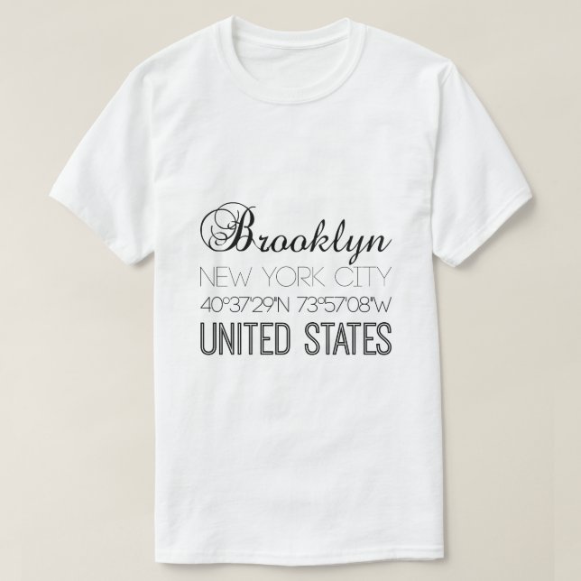 Brooklyn, New York City trendy T-Shirt (Design Front)