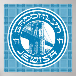 Brooklyn New York Jewish Art Poster