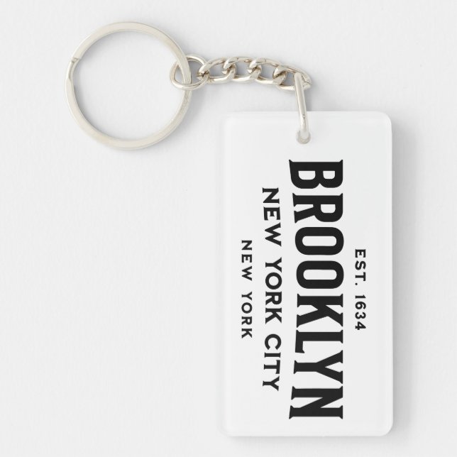 Brooklyn New York Key Ring (Front)