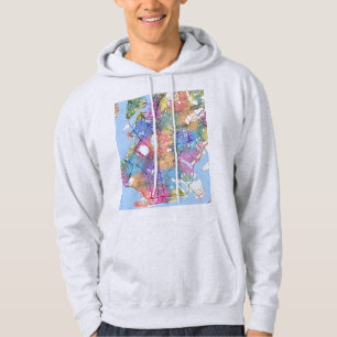 Brooklyn New York Map Hoodie