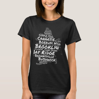 Brooklyn New York Neighbourhoods Word Cloud Brookl T-Shirt
