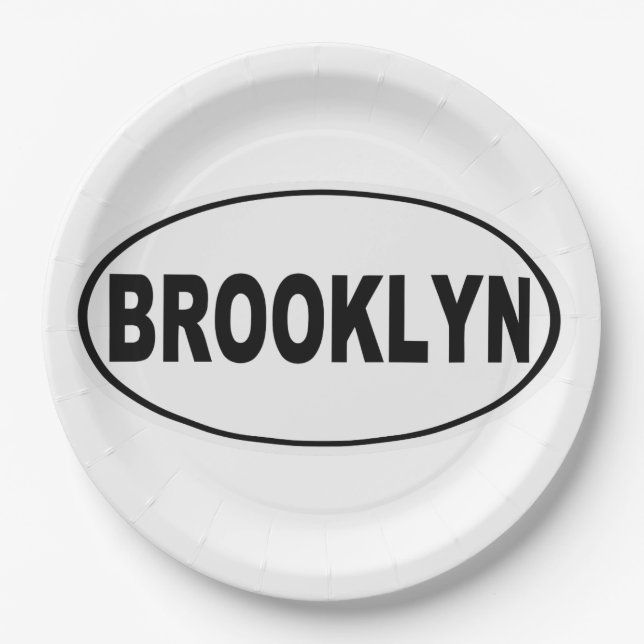 Brooklyn New York Paper Plate (Front)