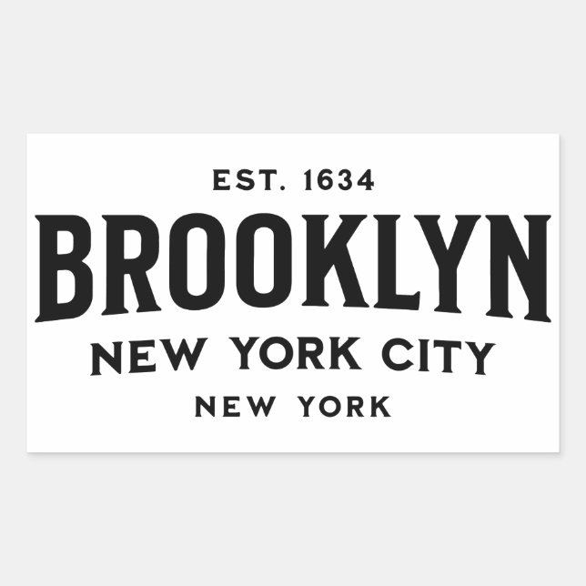 Brooklyn New York Rectangular Sticker (Front)