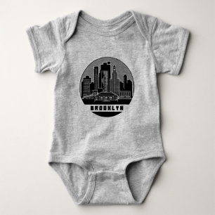 Brooklyn New York Skyline Baby Bodysuit