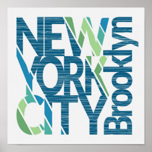 Brooklyn New York Typography Poster