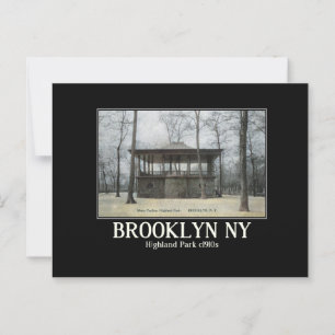 Brooklyn NY Highland Park, Music Pavilion,  Postcard