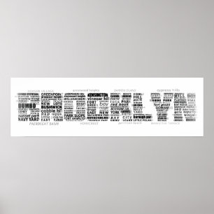 Brooklyn NY Typography Design Poster