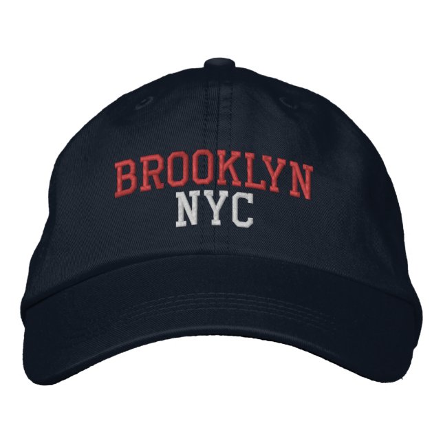 BROOKLYN NYC on Navy Embroidered Hat (Front)