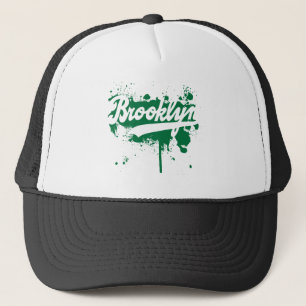 Brooklyn Painted Green Hat