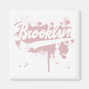 Brooklyn Painted Pink Magnet