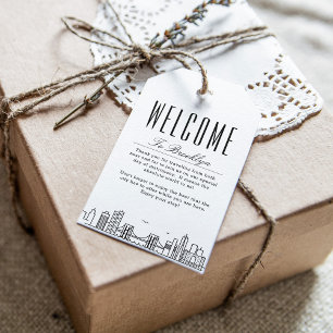 Brooklyn Skyline   Welcome Message Gift Tags