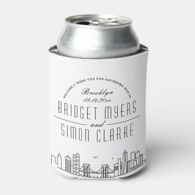 Brooklyn Stylised | Wedding Can Cooler (Can Front)
