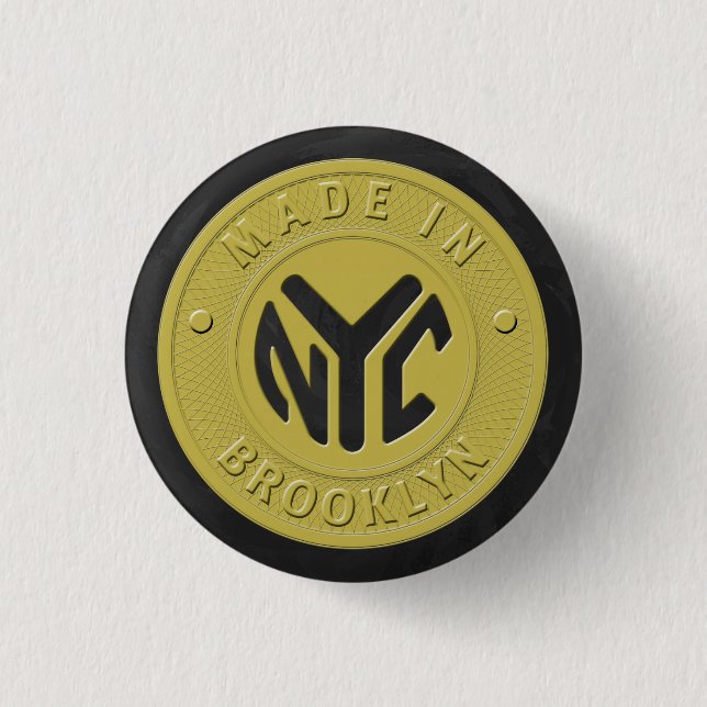 Brooklyn Subway Token 3 Cm Round Badge (Front)
