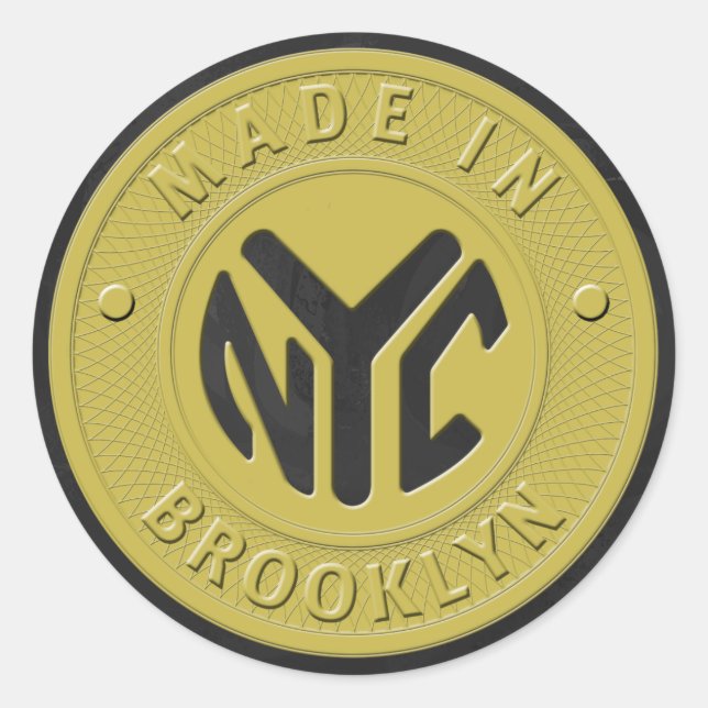 Brooklyn Subway Token Classic Round Sticker (Front)
