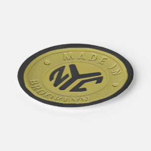 Brooklyn Subway Token Paper Plate